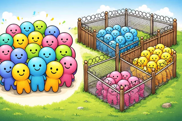 Segregate - Separate or set apart people or things from others; keep groups divided.