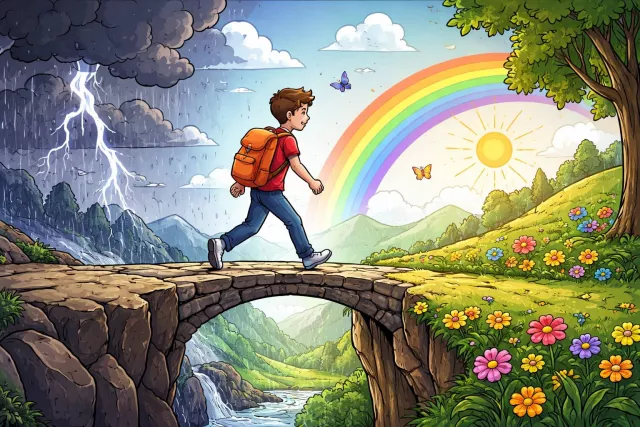 Transition - The process of changing from one state, condition, or stage to another. (परिवर्तन)