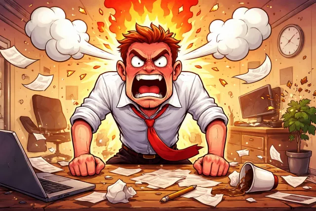 Choleric - Easily angered; bad-tempered; irritable.