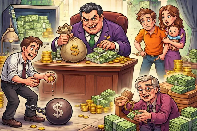 Usury - Lending money at unreasonably high interest rates.