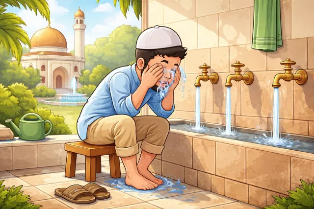Ablution - The act of washing oneself; ritual cleansing, especially for religious purposes. (स्नान)