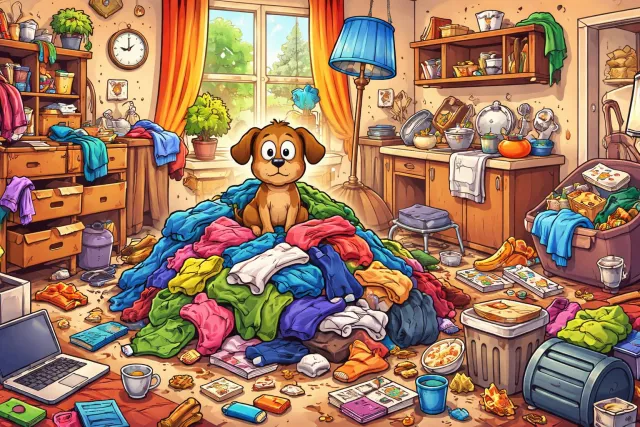 Disarray - A state of disorder or confusion; lack of organization. (अव्यवस्था)