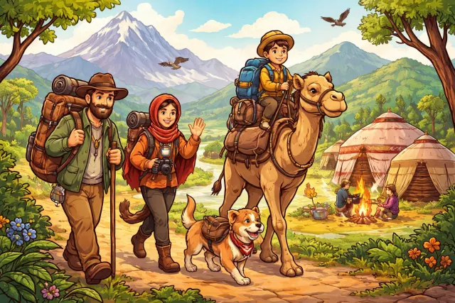 Nomadic - Living a life of moving from place to place rather than staying in one permanent location. (खानाबदोश)