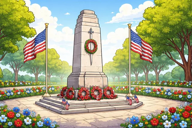 Cenotaph - A monument built to honor a dead person whose body is buried elsewhere; an empty tomb.