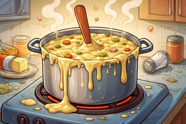 Congeal - To become semi-solid or solid, especially by cooling.