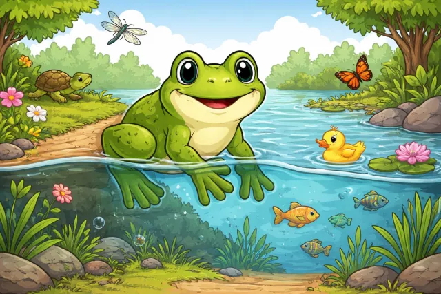 Amphibious - Able to live both on land and in water.