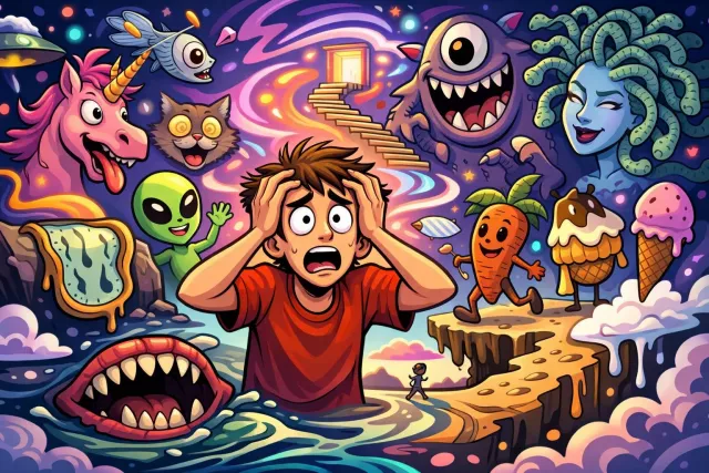 Hallucination - A false perception of something that is not actually present, such as seeing or hearing things that are not real.