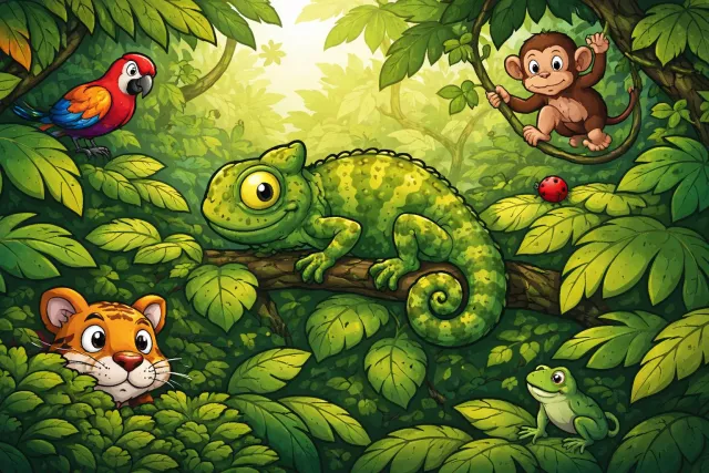 Camouflage - The act of hiding or disguising something by making it blend in with its surroundings.