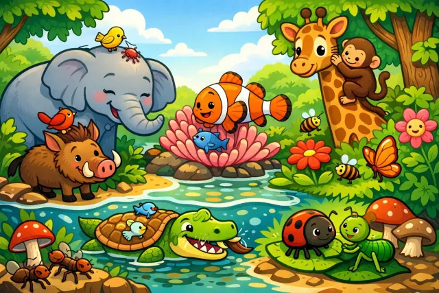 Symbiosis - A close relationship between two different organisms in which both benefit.