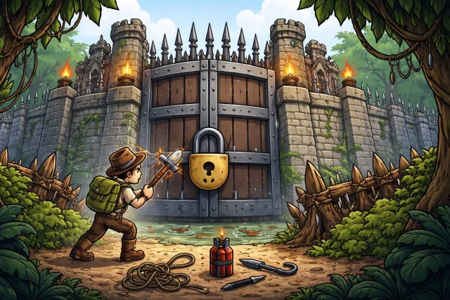Impenetrable - Impossible to pass through or enter; unable to be understood.