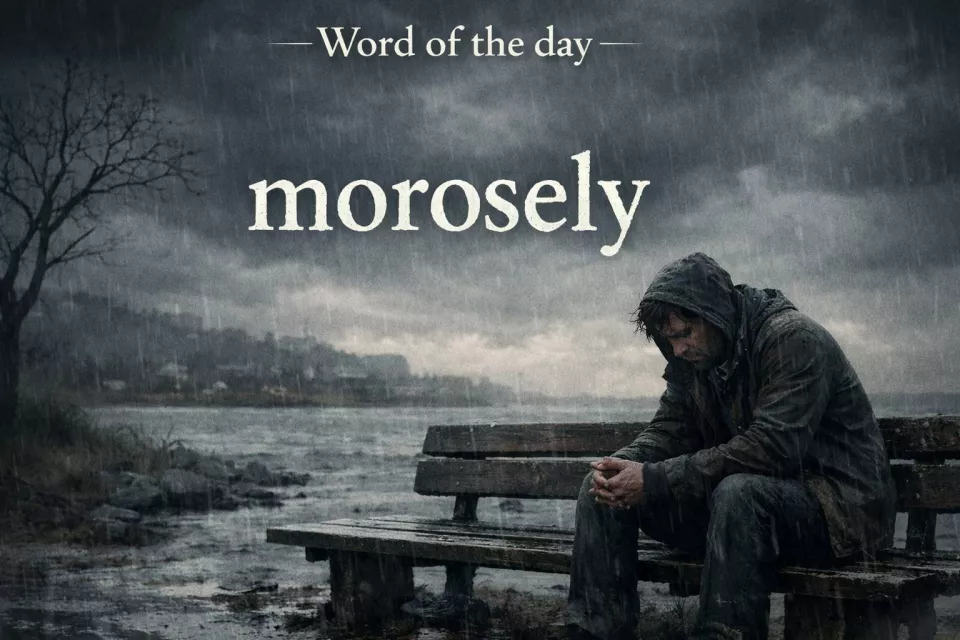 Today’s word - morosely