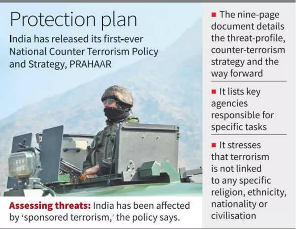 Centre unveils policy to tackle terror threats