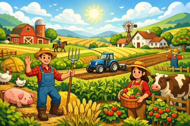 Agrarian - Related to farming, agriculture, or the ownership and cultivation of land. (कृषि संबंधी)