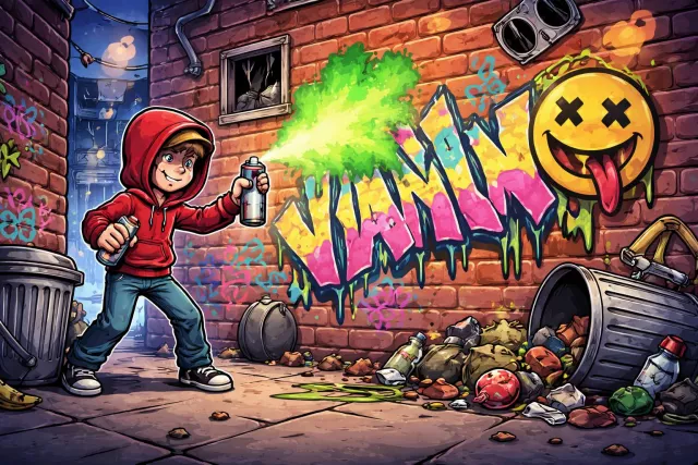 Vandalism - Deliberate destruction or damage of public or private property. (तोड़फोड़)