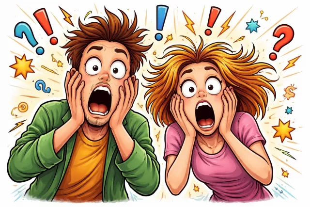 Flabbergasted - Extremely surprised or shocked. (अचंभित)