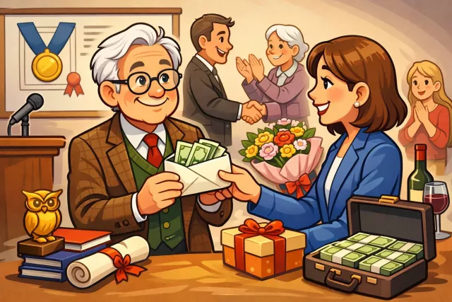 Honorarium - A payment given for professional services that are usually offered without a fee. (मानदेय)