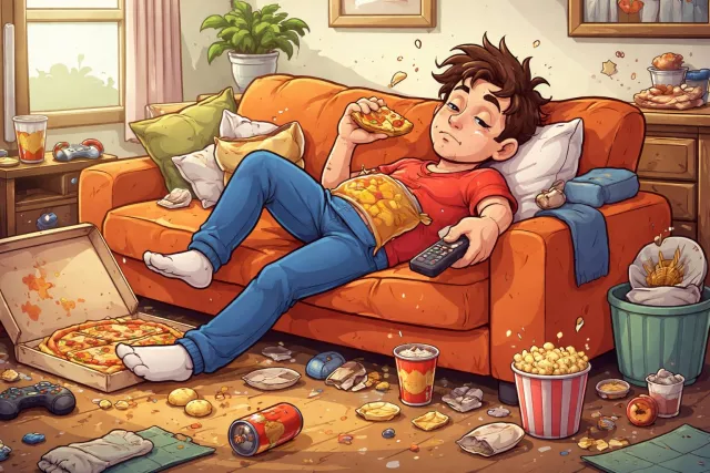 Slothful - Lazy; unwilling to work or make an effort.