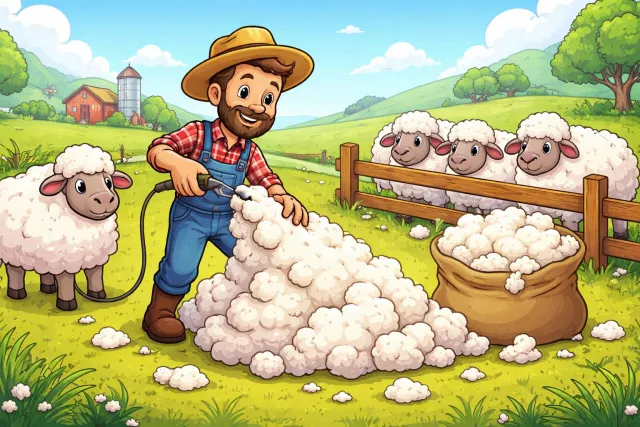 Fleece - (Verb) To cheat someone out of money; (Noun) the woolly coat of a sheep.