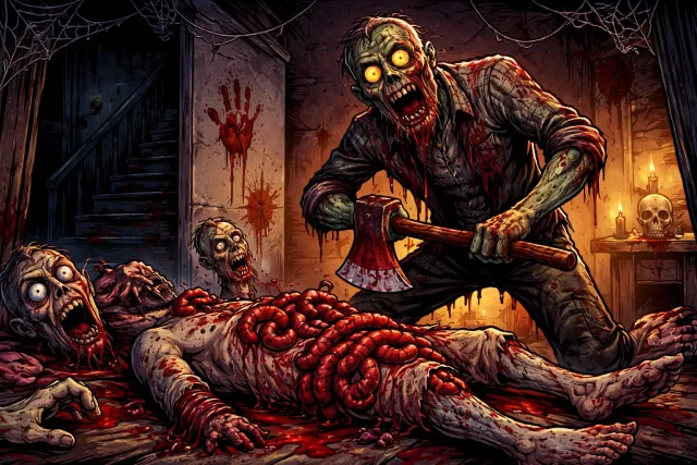 Gruesome - Causing horror or disgust, especially by being violent or frightening.