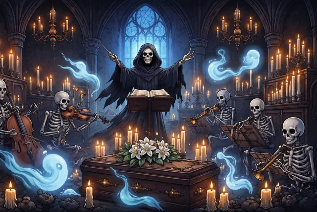 Requiem - A mass or song for the dead; a musical tribute in memory of someone.