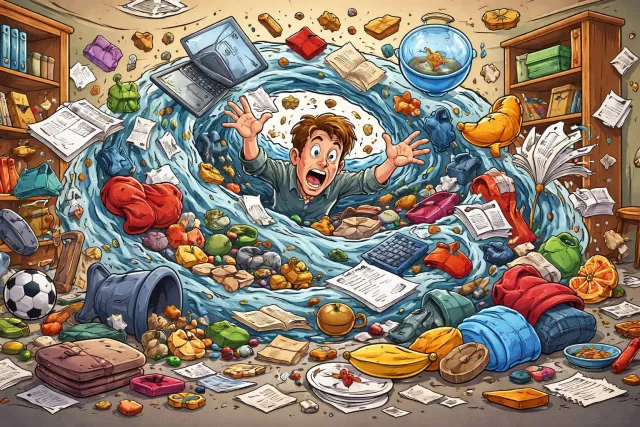 Welter - A confused mass or jumble; to move in a confused or turbulent way.
