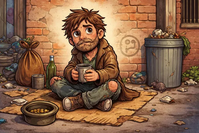 Pauper - A very poor person. (दरिद्र व्यक्ति)