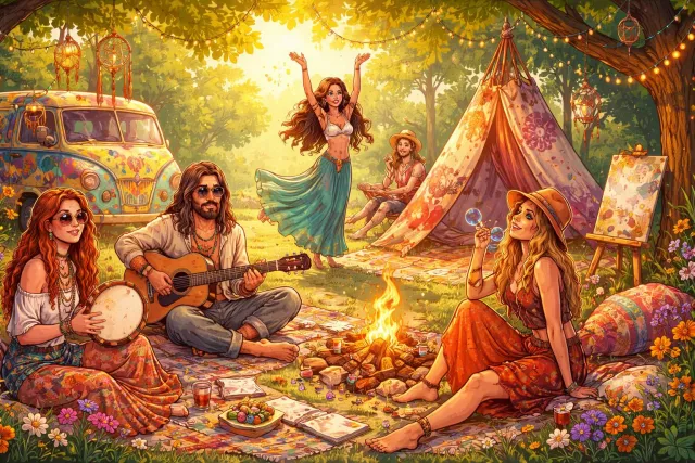 Bohemian - Socially unconventional in an artistic way; a person who lives an unconventional artistic life.
