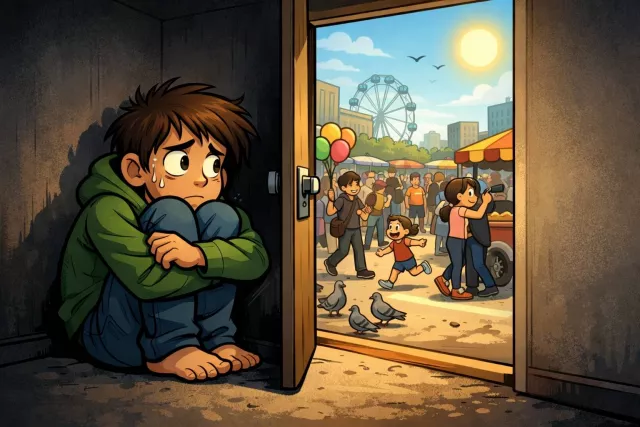 Agoraphobia - Extreme or irrational fear of open or crowded places.