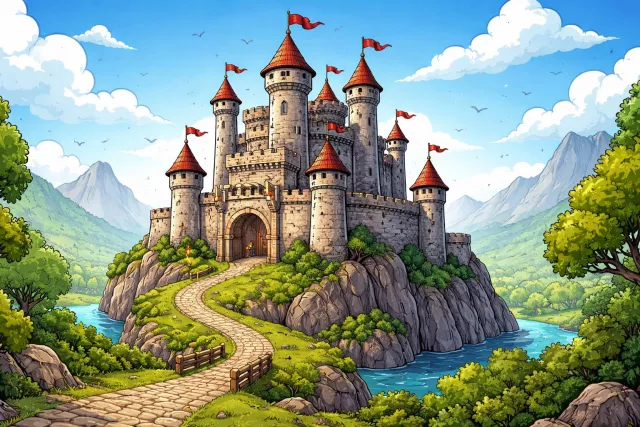 Citadel - A fortress, typically on high ground, protecting or dominating a city.