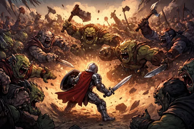 Onslaught - A fierce or destructive attack or assault.