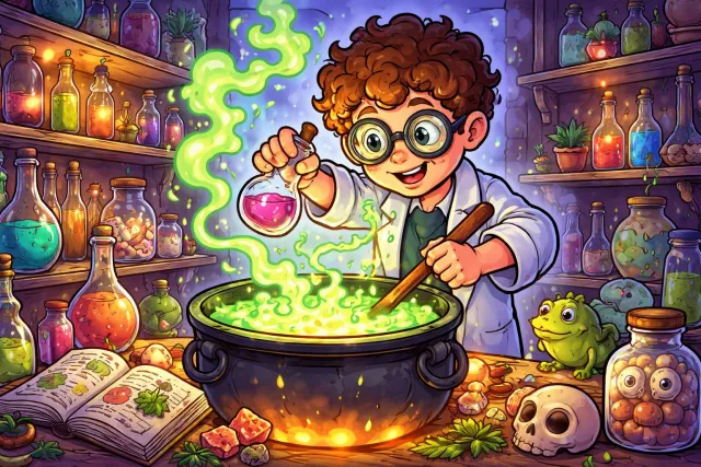 Concoct - To create or prepare something by combining different ingredients or ideas, often in a clever or secret way.