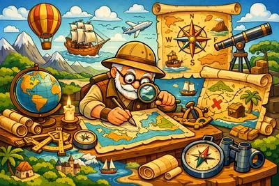 Cartography - The science or practice of drawing maps.