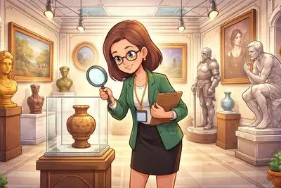 Curator - A person who manages, preserves, and looks after a museum, library, or collection.