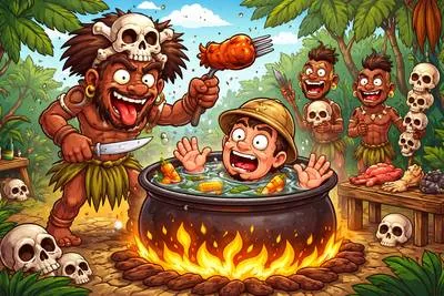 Cannibal - A person who eats the flesh of other human beings. (मनुष्यभक्षी)