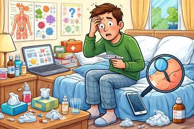 Hypochondriac - A person who is abnormally anxious about their health and often believes they are ill without real cause.