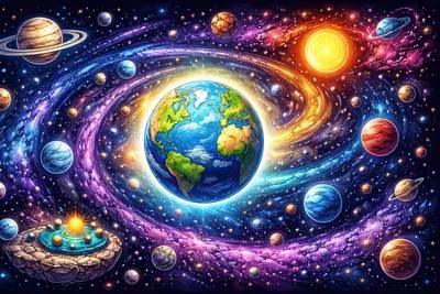 Macrocosm - The whole of a complex structure, especially the universe, as opposed to a small representative part.