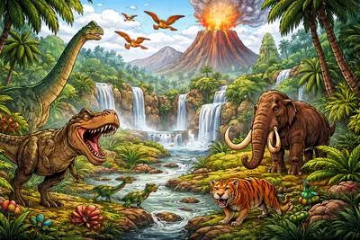 Primeval - Belonging to the earliest ages or ancient times; primitive.