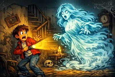 Apparition - A ghostly figure or an unexpected appearance of someone or something.