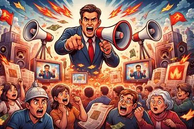 Propaganda - Information, especially of a biased or misleading nature, used to promote a political cause or point of view.