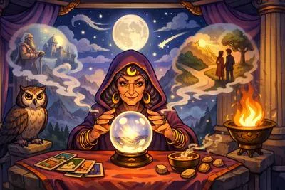 Oracular - Resembling an oracle; mysterious, wise, and often difficult to understand.