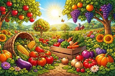 Feracious - Highly fruitful; producing abundantly.