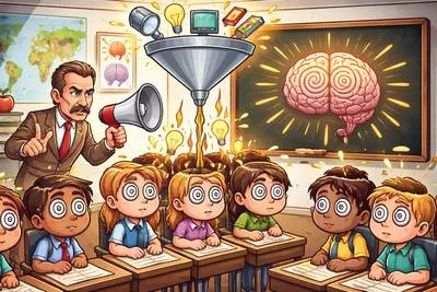 Indoctrinate - Teach a person or group to accept a set of beliefs uncritically. (मतों या सिद्धांतों को बिना प्रश्न किए स्वीकार करना सिखाना)