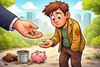 Pittance - A very small or inadequate amount of money. (अत्यल्प धनराशि)