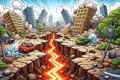 Seismic - Relating to earthquakes or earth vibrations; very great and important.