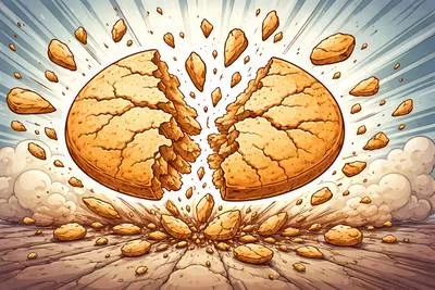 Brittle - Hard but easily broken or cracked.