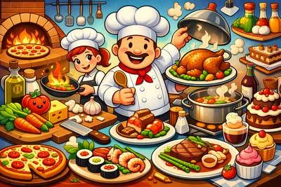 Culinary - Related to cooking or the kitchen.