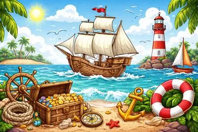 Nautical - Related to ships, sailors, navigation, or the sea.