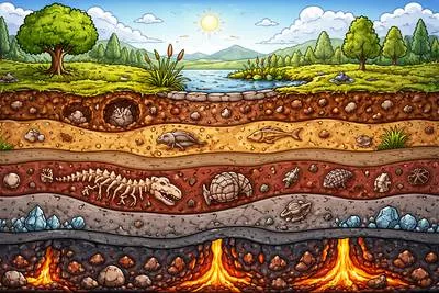Strata - Layers or levels of something, especially when arranged one above another.