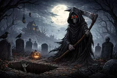Grim - Serious, harsh, or depressing in a way that causes worry or fear.