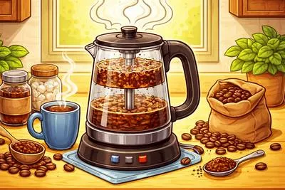 Percolate - To pass slowly through a liquid, substance, or filter; to spread gradually.